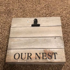 Rustic Our Nest Photo Holder 9x10 Reclaimed Wood